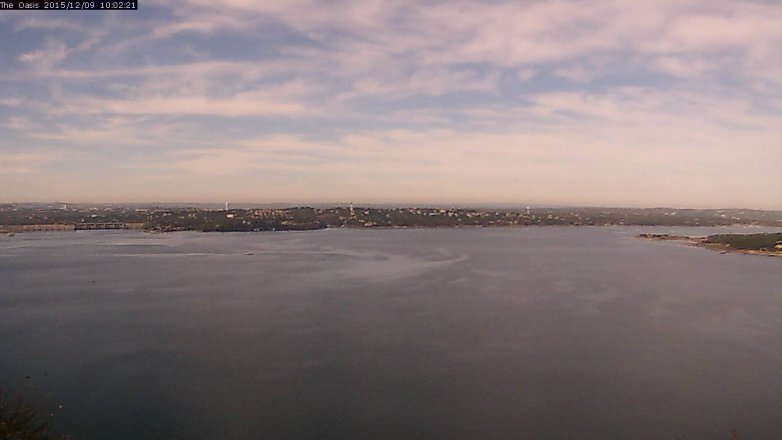 Lake Travis webcam, December 9, 2015 9:10 AM CT