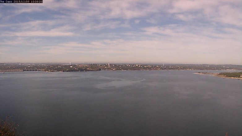 Lake Travis webcam, December 9, 2015 9:15 AM CT