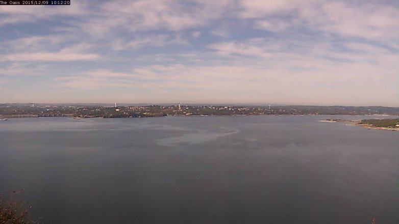 Lake Travis webcam, December 9, 2015 9:20 AM CT