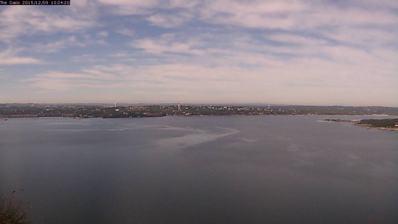 Lake Travis webcam, December 9, 2015 9:30 AM CT