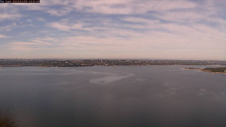 Lake Travis webcam, December 9, 2015 9:40 AM CT