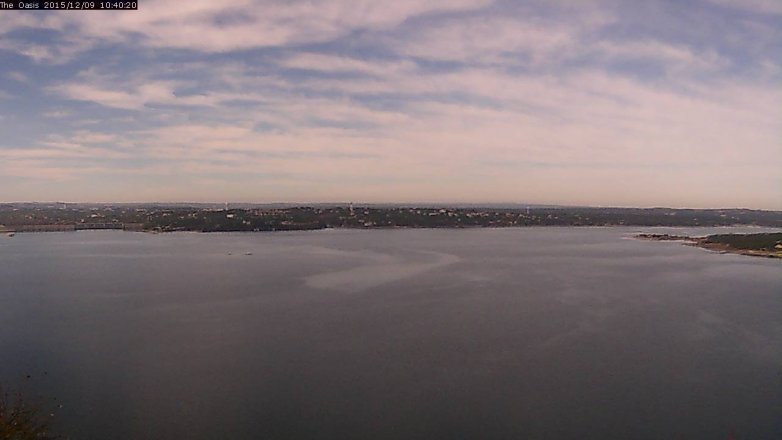 Lake Travis webcam, December 9, 2015 9:45 AM CT