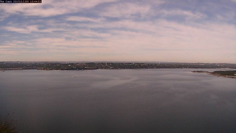 Lake Travis webcam, December 9, 2015 9:50 AM CT