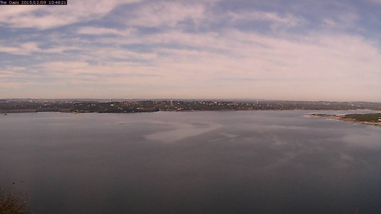 Lake Travis webcam, December 9, 2015 9:55 AM CT