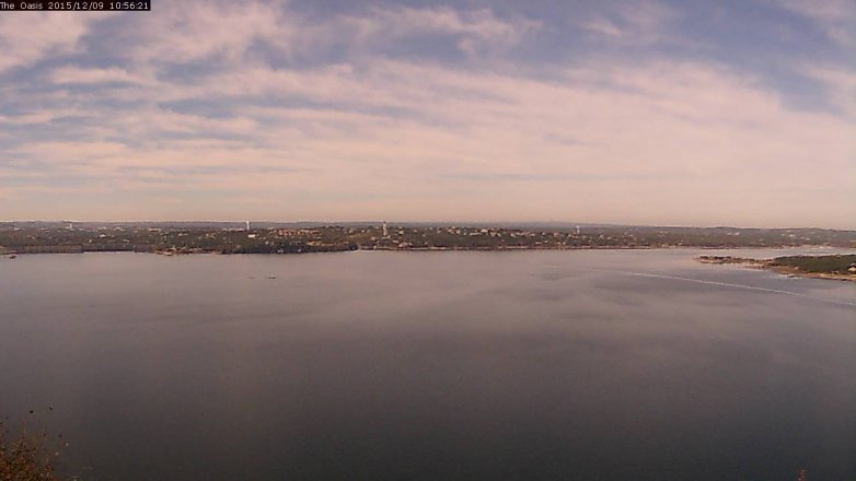 Lake Travis webcam, December 9, 2015 10:05 AM CT