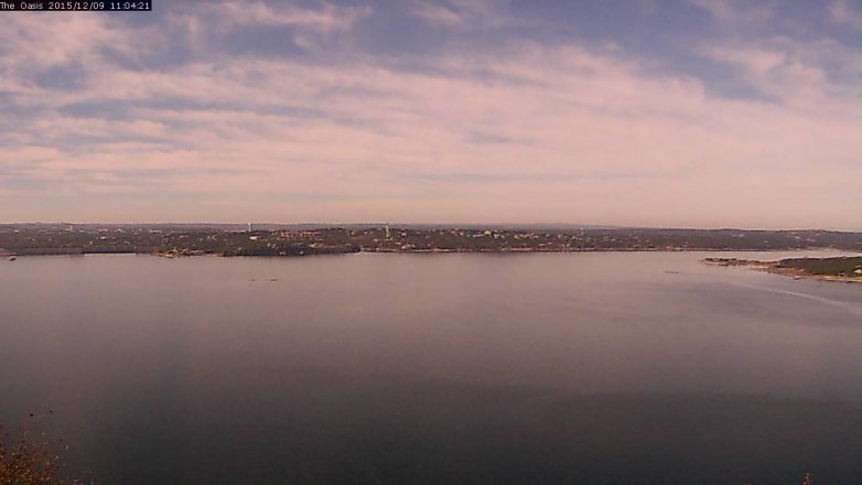 Lake Travis webcam, December 9, 2015 10:10 AM CT