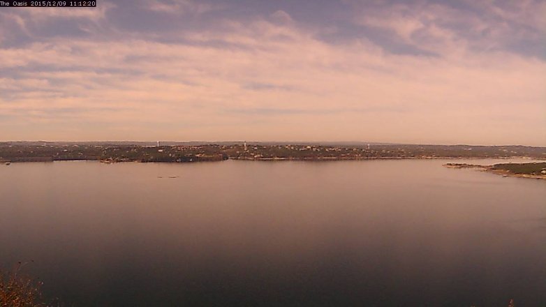 Lake Travis webcam, December 9, 2015 10:20 AM CT