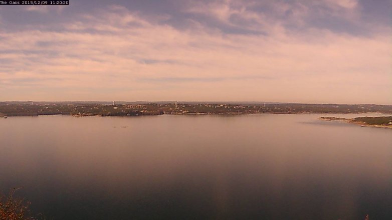Lake Travis webcam, December 9, 2015 10:25 AM CT
