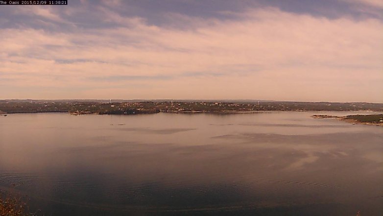 Lake Travis webcam, December 9, 2015 10:45 AM CT