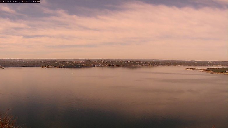 Lake Travis webcam, December 9, 2015 10:50 AM CT