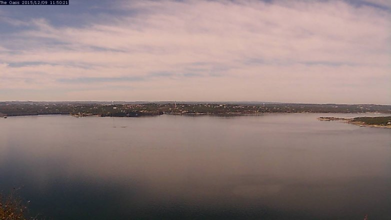 Lake Travis webcam, December 9, 2015 10:55 AM CT