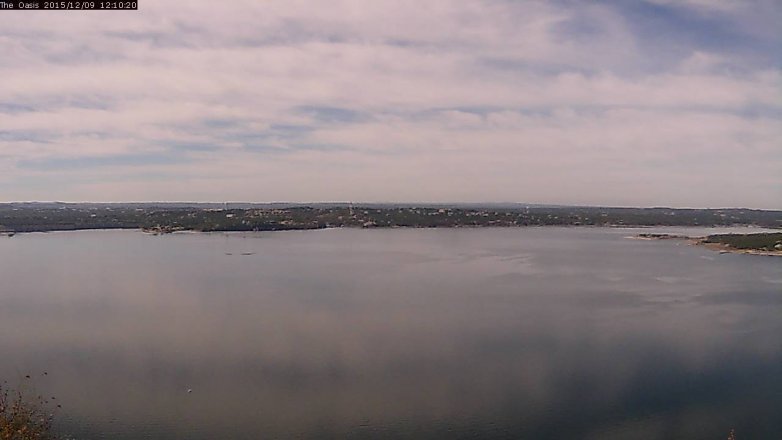 Lake Travis webcam, December 9, 2015 11:15 AM CT