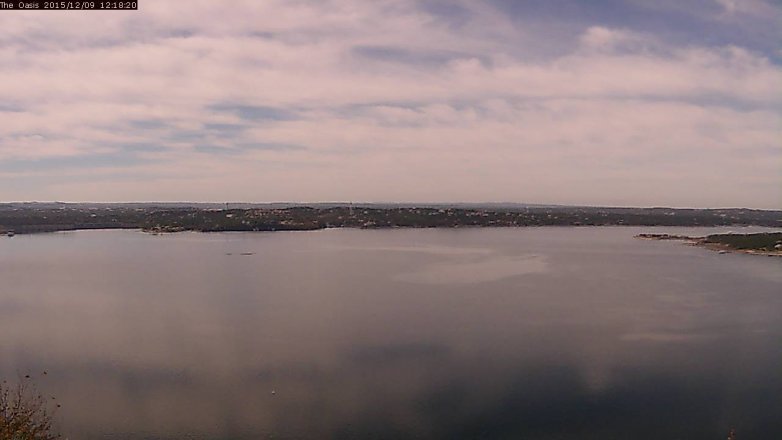 Lake Travis webcam, December 9, 2015 11:25 AM CT