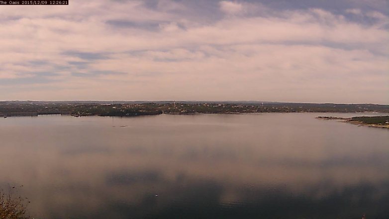 Lake Travis webcam, December 9, 2015 11:30 AM CT