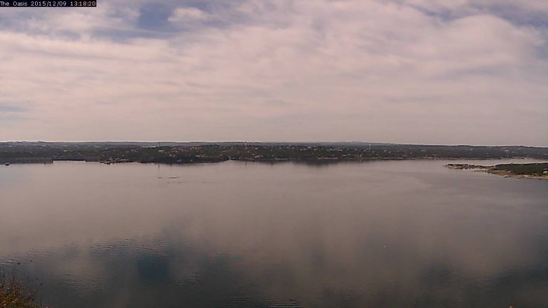 Lake Travis webcam, December 9, 2015 12:25 PM CT