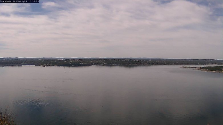 Lake Travis webcam, December 9, 2015 12:30 PM CT