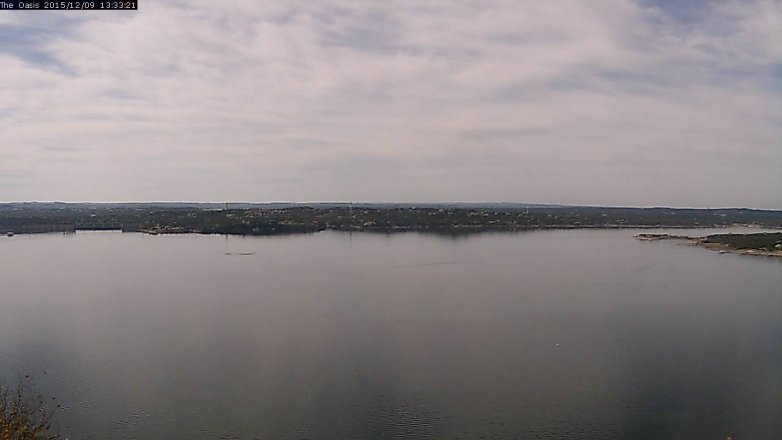 Lake Travis webcam, December 9, 2015 12:40 PM CT