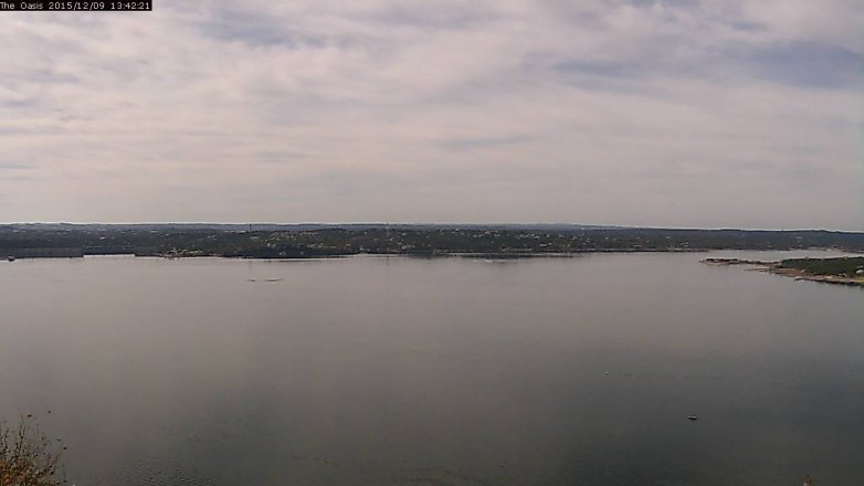 Lake Travis webcam, December 9, 2015 12:50 PM CT