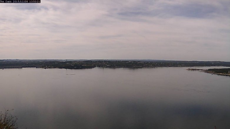 Lake Travis webcam, December 9, 2015 12:55 PM CT