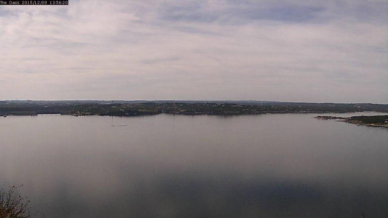 Lake Travis webcam, December 9, 2015 1:00 PM CT