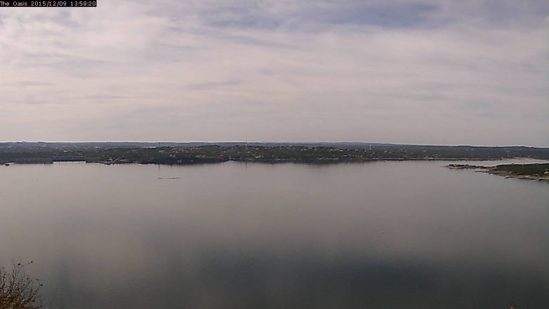 Lake Travis webcam, December 9, 2015 1:05 PM CT