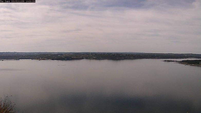 Lake Travis webcam, December 9, 2015 1:10 PM CT