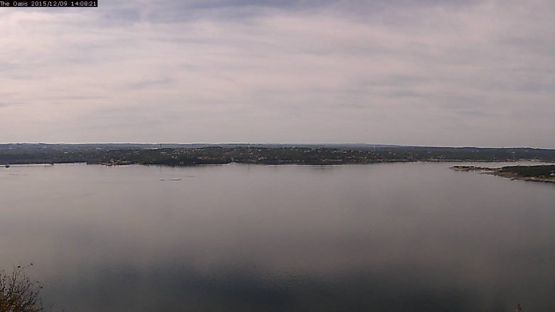 Lake Travis webcam, December 9, 2015 1:15 PM CT