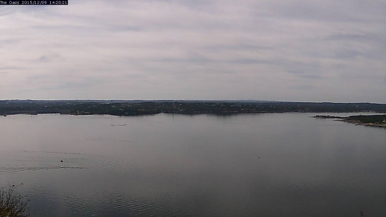 Lake Travis webcam, December 9, 2015 1:25 PM CT