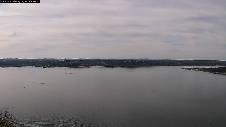 Lake Travis webcam, December 9, 2015 1:30 PM CT