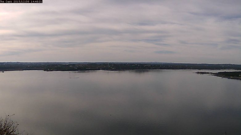 Lake Travis webcam, December 9, 2015 1:55 PM CT