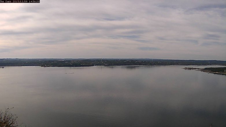 Lake Travis webcam, December 9, 2015 2:00 PM CT