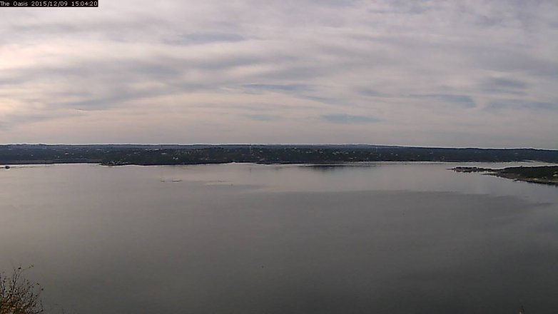Lake Travis webcam, December 9, 2015 2:10 PM CT