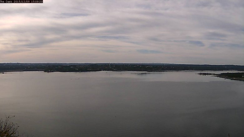 Lake Travis webcam, December 9, 2015 2:15 PM CT