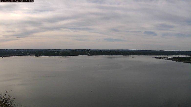 Lake Travis webcam, December 9, 2015 2:20 PM CT