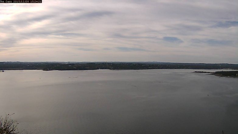 Lake Travis webcam, December 9, 2015 2:30 PM CT