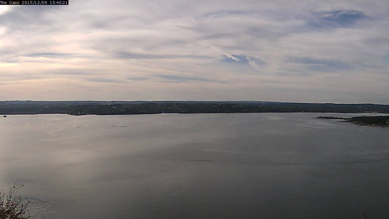 Lake Travis webcam, December 9, 2015 2:45 PM CT