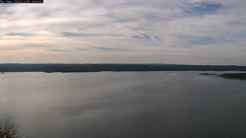 Lake Travis webcam, December 9, 2015 2:50 PM CT