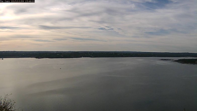 Lake Travis webcam, December 9, 2015 2:55 PM CT