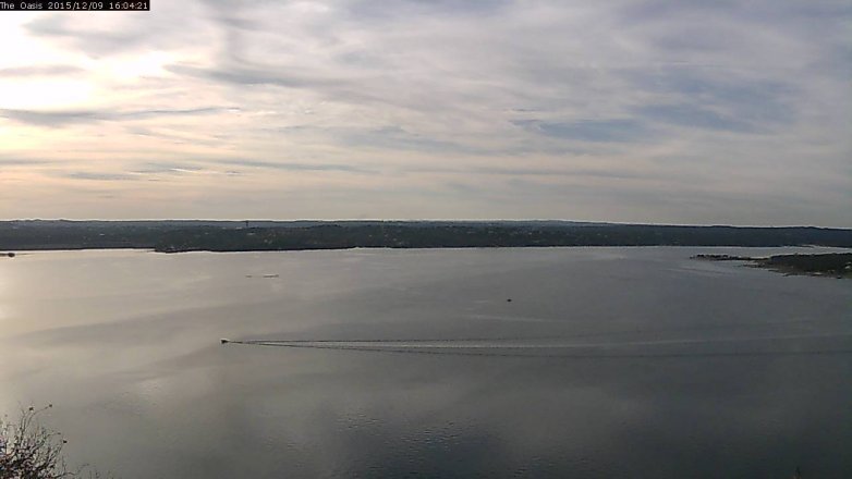 Lake Travis webcam, December 9, 2015 3:10 PM CT
