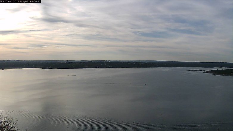 Lake Travis webcam, December 9, 2015 3:15 PM CT