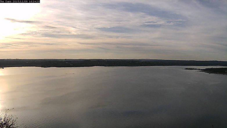 Lake Travis webcam, December 9, 2015 3:30 PM CT