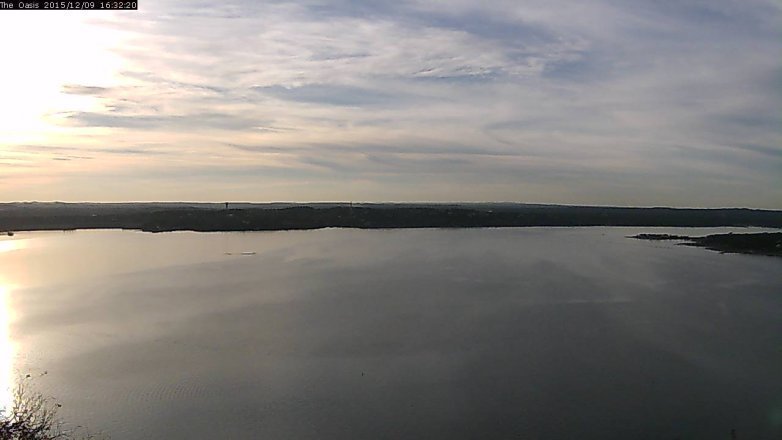 Lake Travis webcam, December 9, 2015 3:40 PM CT