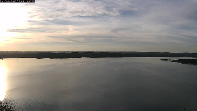 Lake Travis webcam, December 9, 2015 3:45 PM CT