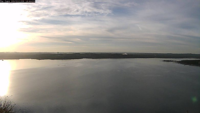 Lake Travis webcam, December 9, 2015 3:50 PM CT