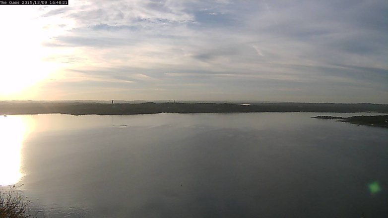 Lake Travis webcam, December 9, 2015 3:55 PM CT