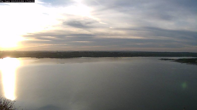 Lake Travis webcam, December 9, 2015 4:10 PM CT