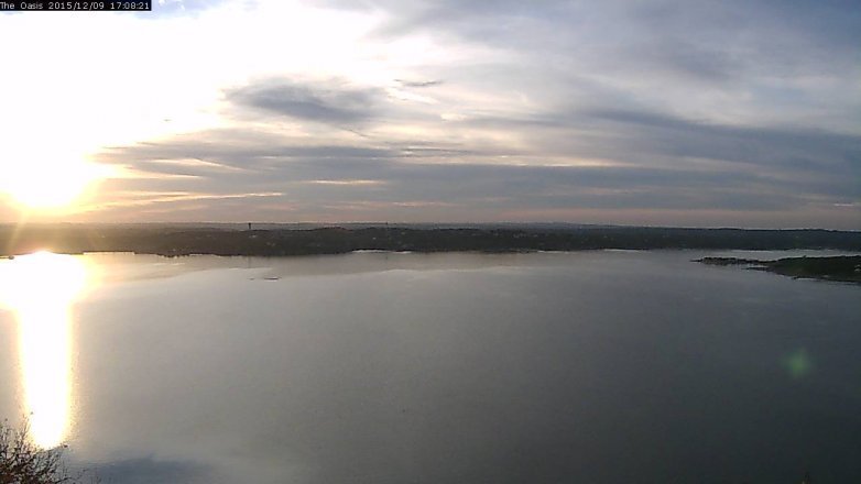 Lake Travis webcam, December 9, 2015 4:15 PM CT