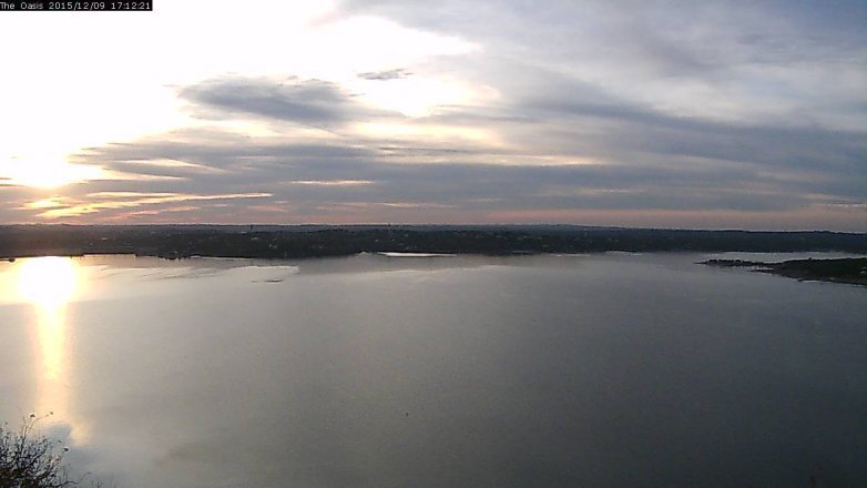 Lake Travis webcam, December 9, 2015 4:20 PM CT