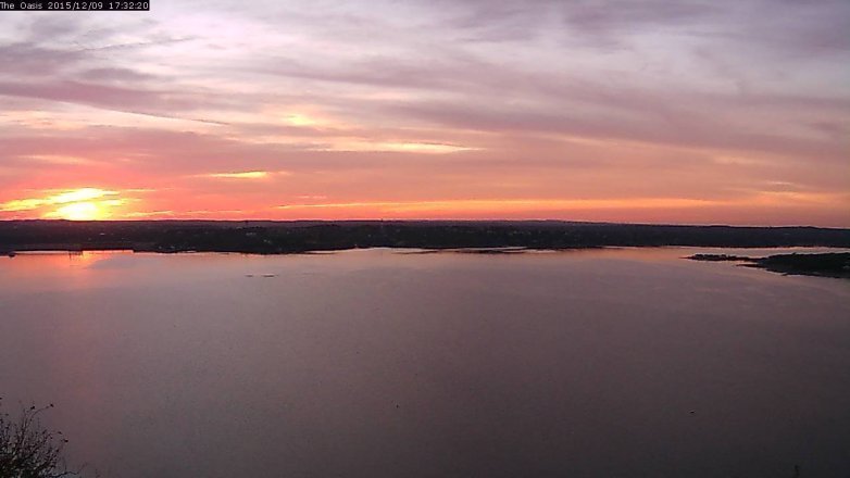 Lake Travis webcam, December 9, 2015 4:40 PM CT