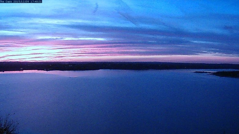 Lake Travis webcam, December 9, 2015 4:55 PM CT